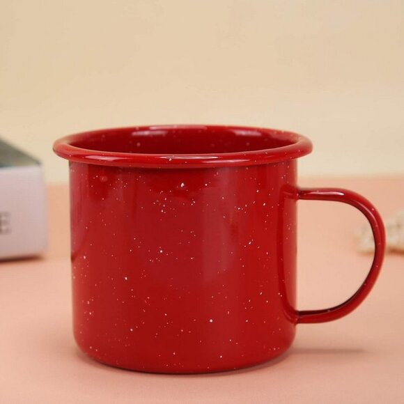 Set of 4 Enamelware Coffee Mugs Camping Hiking Cups Wine Cup Metal Mug - Picture 3 of 5